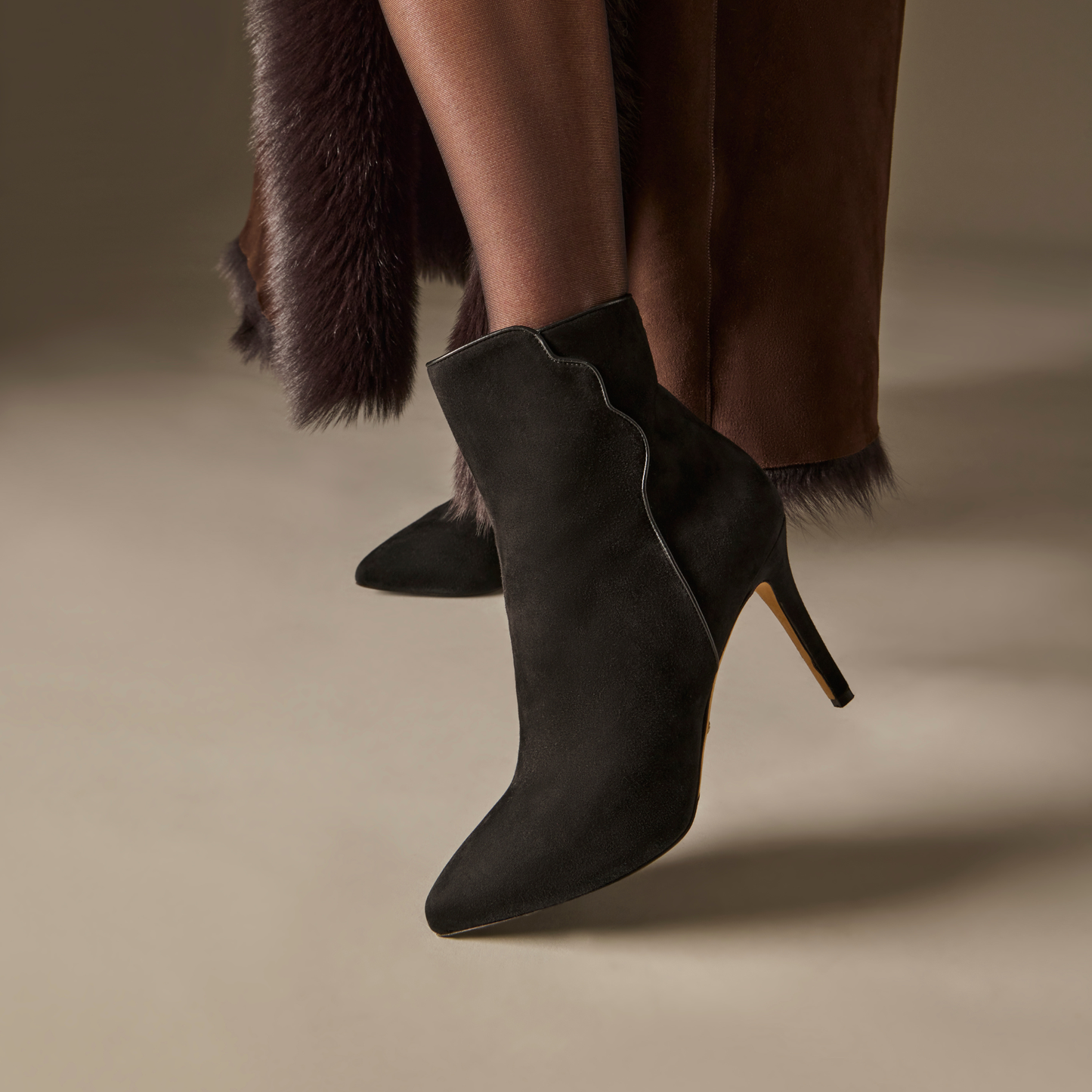 ankle boots and black dress Saint Stella Leather Lace Up High US 5-5.5 / EU 36 / Black Black Leather Lining Perfect Dress Bootie 90 |