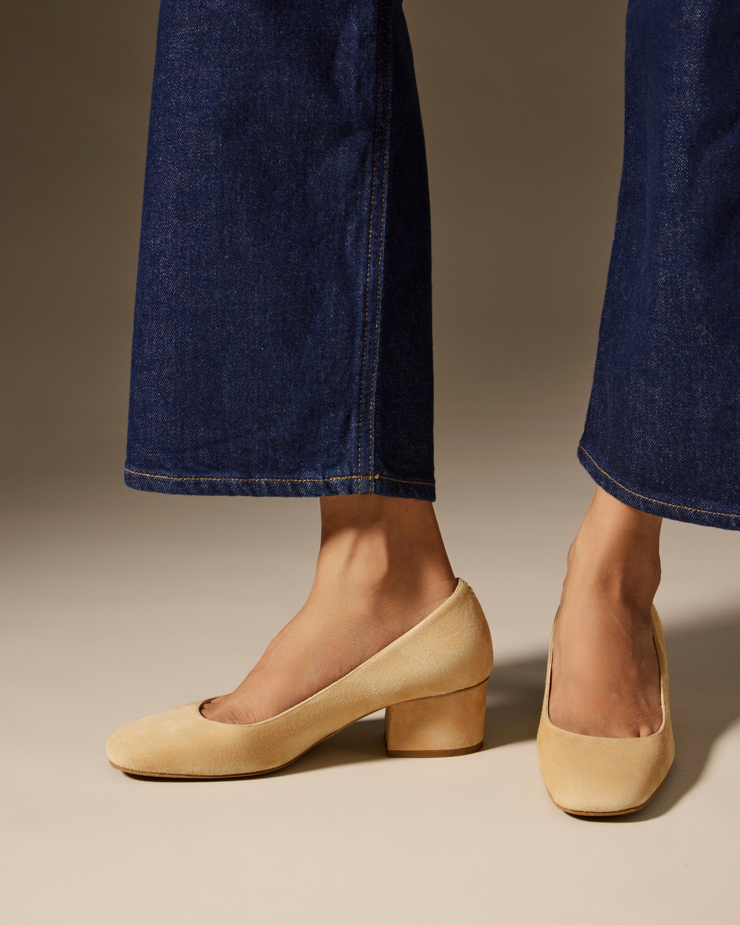 Perfect Stephanie 45 in Camel Suede