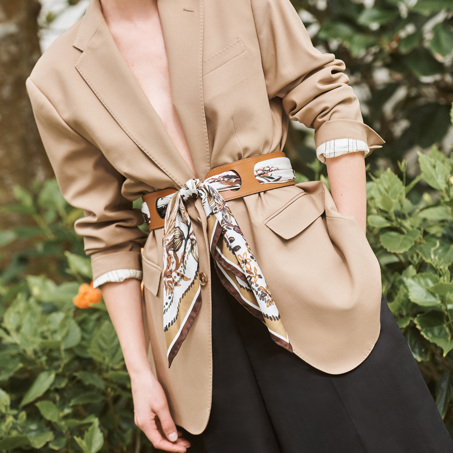 Reversible Scarf Waist Belt