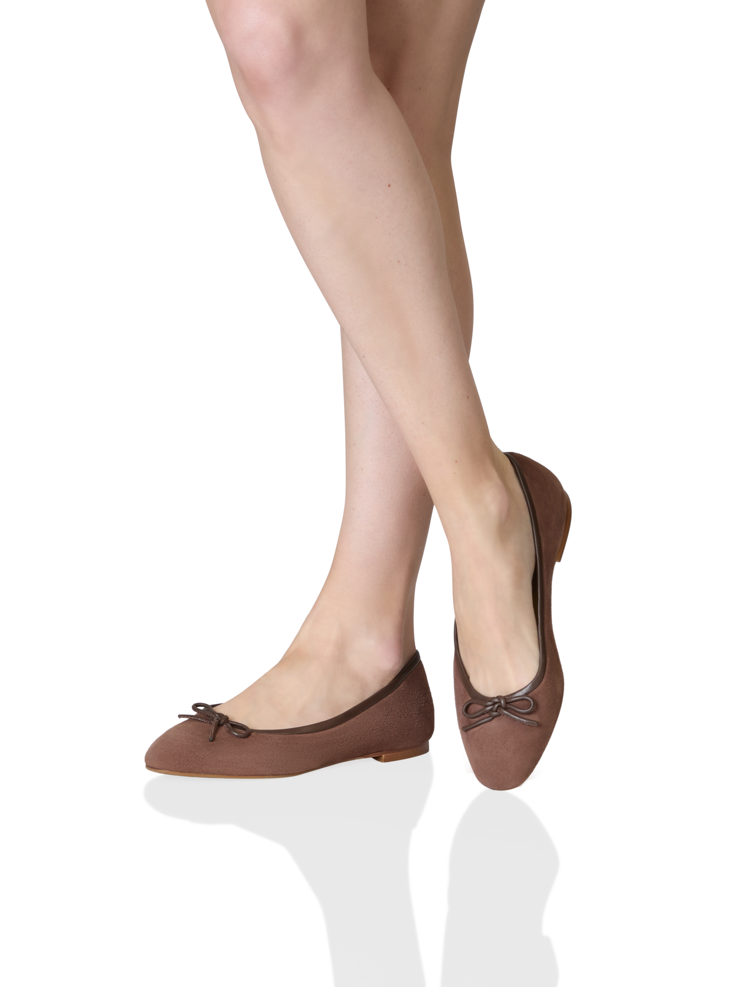 Perfect Ballet Flat in Espresso Suede