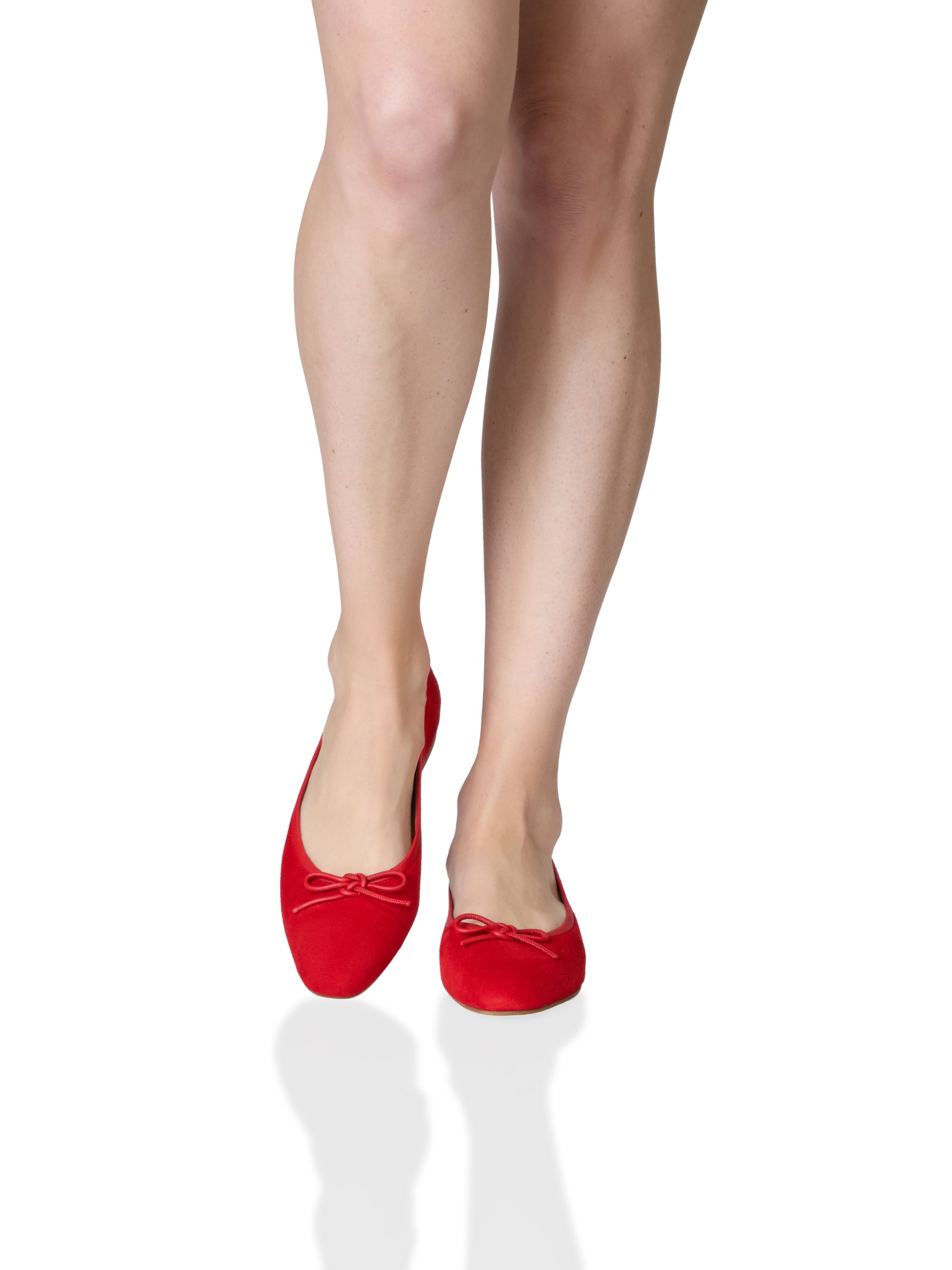 Perfect Ballet Flat in Lipstick Red Suede