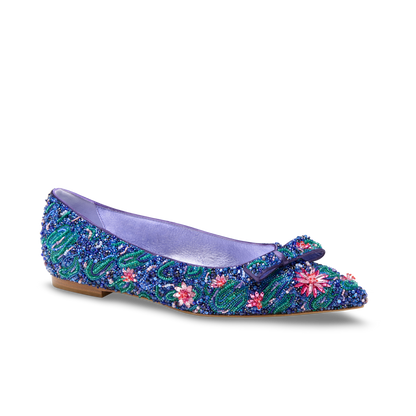 Water Lily Natalie in Water Lilies Embellished Silk