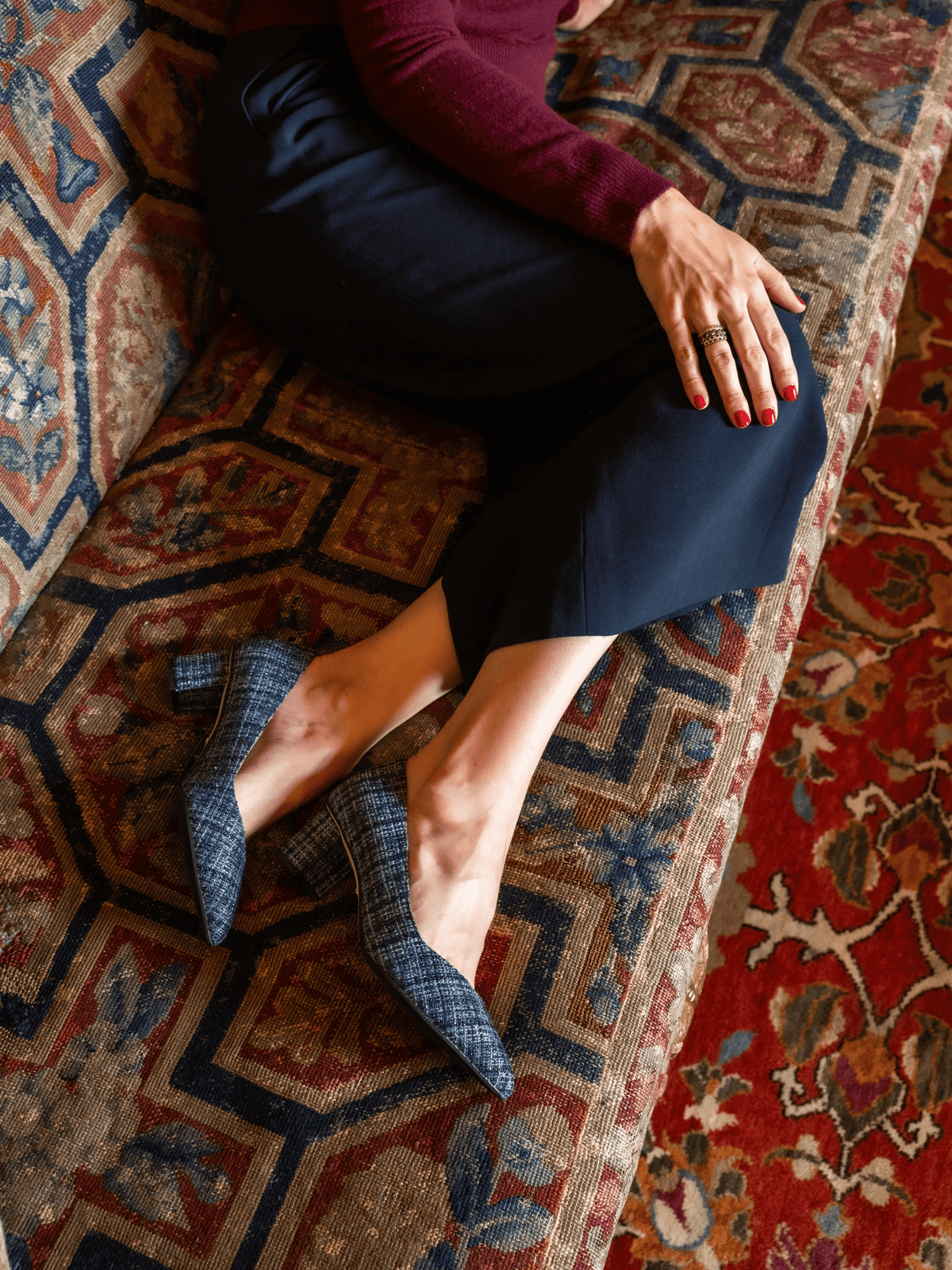 Perfect Emma in Midnight Navy & Metallic Fleck