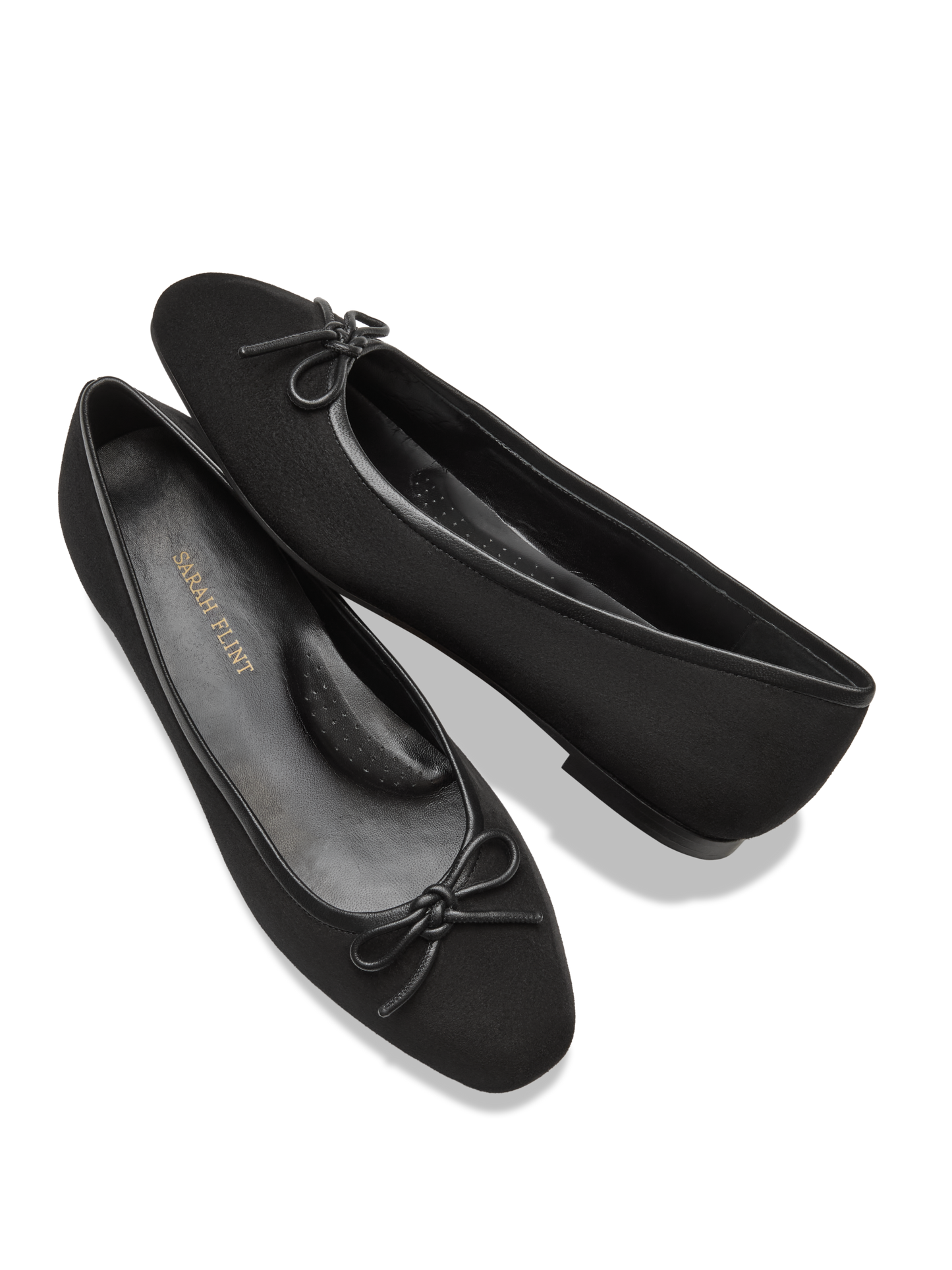 Perfect Ballet Flat in Black Suede
