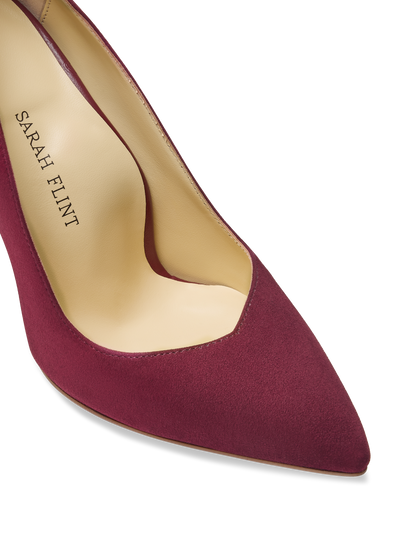 Perfect Pump 100 in Bordeaux Suede