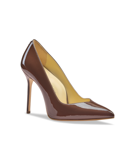 Perfect Pump 100 in Deep Mocha Patent