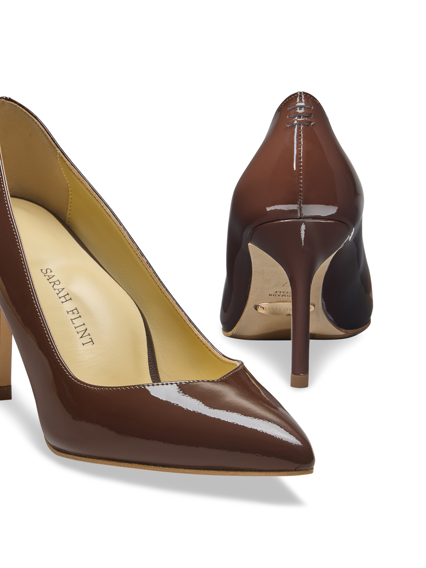 Perfect Pump 85 in Deep Mocha Patent