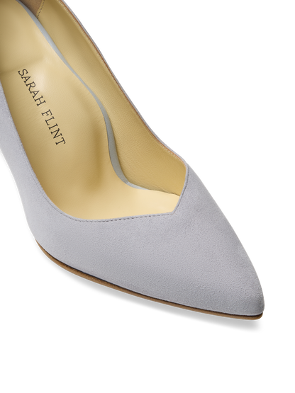 Perfect Pump 85 in Misty Gray Suede