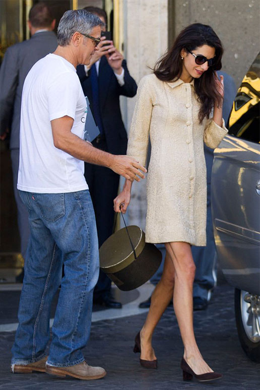Amal Clooney wearing Sarah Flint Perfect Emma heel