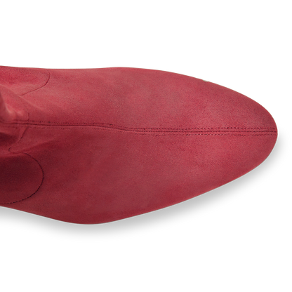 Alexandra 50 in Burgundy Stretch Suede Knee High 30mm Boot