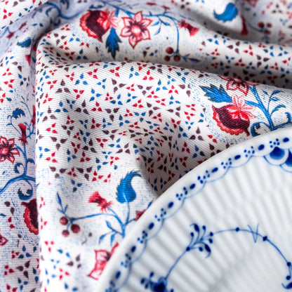 Table Runner in Burgundy Floral Cotton