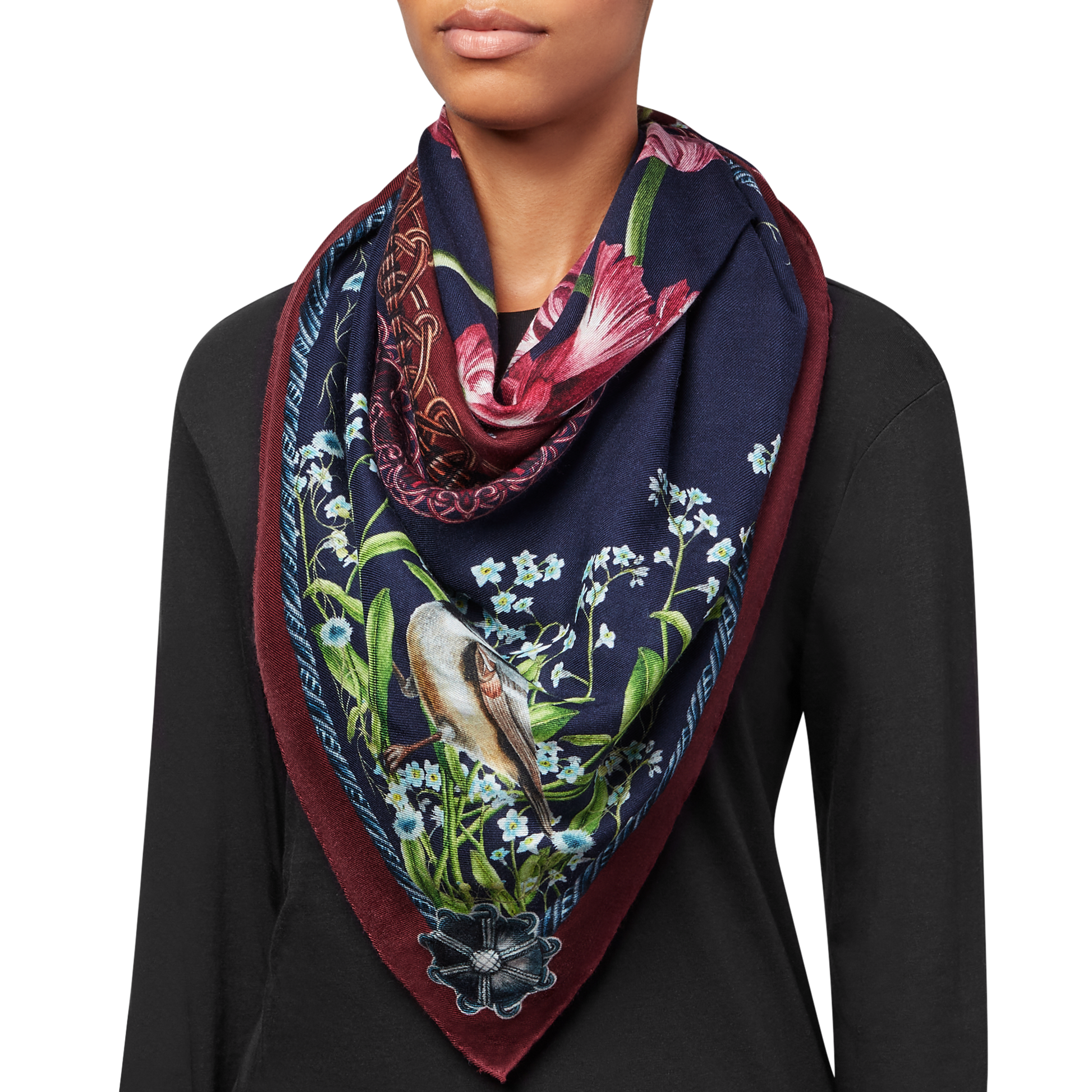 Filigree Floral Scarf 140 – Sarah Flint Filigree Floral Scarf 140 – Sarah Flint