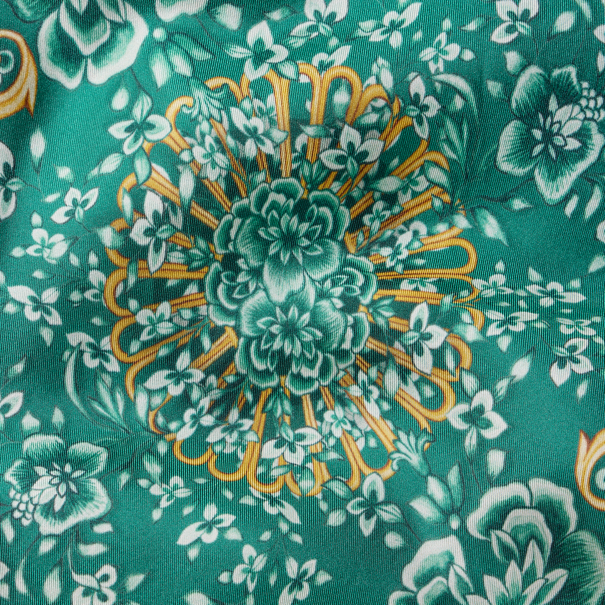 A 45mm silk scarf in a hand-painted print, inspired by the fine china in Vienna's Hofburg Palace.