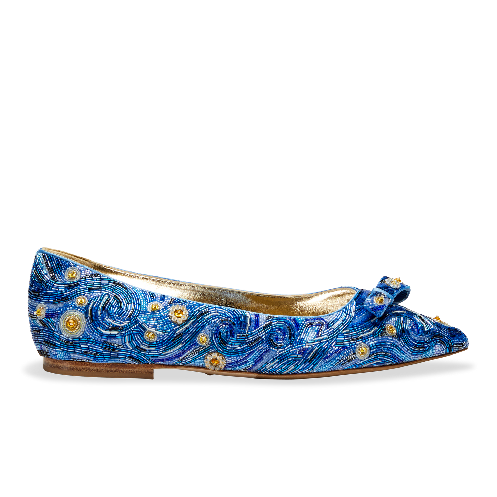 10mm Pointed Toe Starry Natalie Flat 