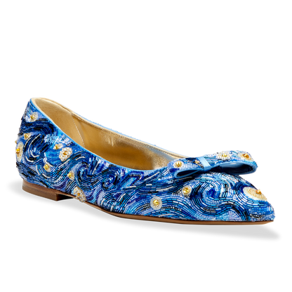 10mm Pointed Toe Starry Natalie Flat 