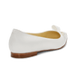 10mm Italian Made Natalie Pointed Toe Flat in White Calf