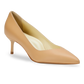 50mm Italian Made Pointed Toe Pump in Sand Calf