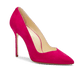 100m Italian Made Pointed Toe Pump in Pomegranate Suede