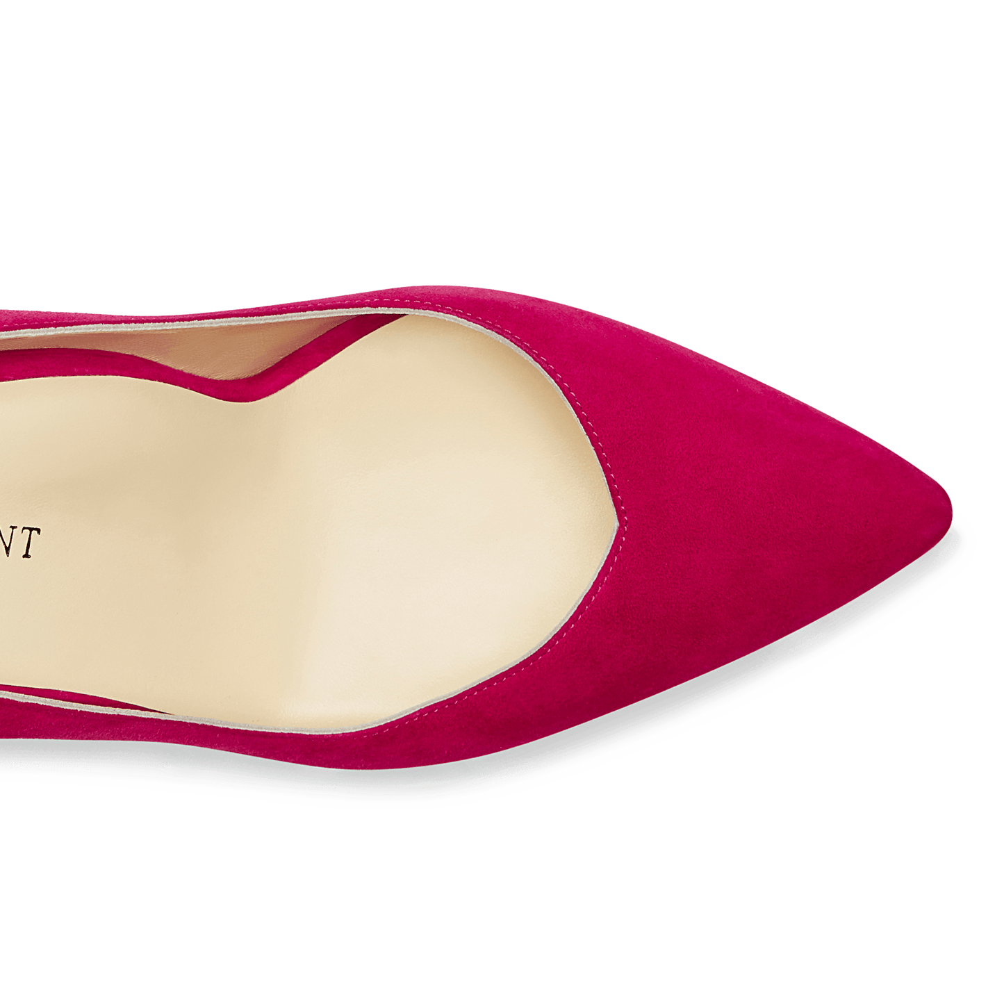 50mm Italian Made Pointed Toe Pump in Pomegranate Suede