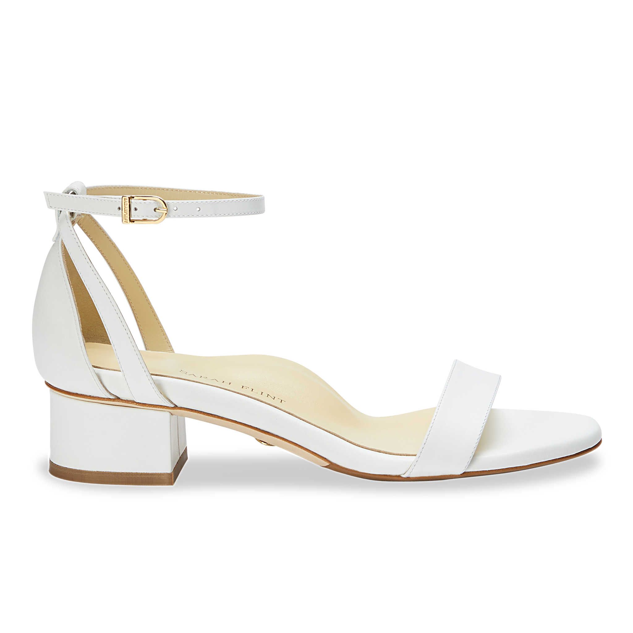 Trendy White Heels - Ankle Strap Heels - Faux Leather Block Heels - Lulus
