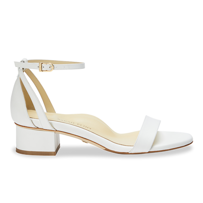 White wide 2025 heel shoes