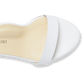 30mm Italian Made Perfect Block Sandal in White Calf