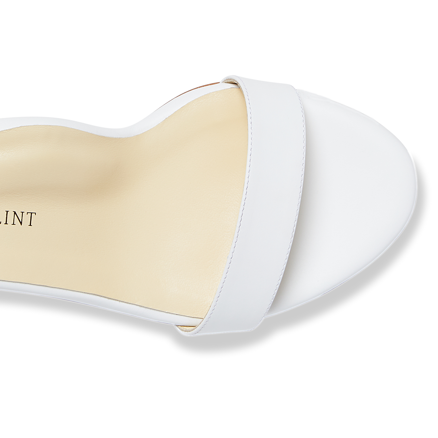 30mm Italian Made Perfect Block Sandal in White Calf