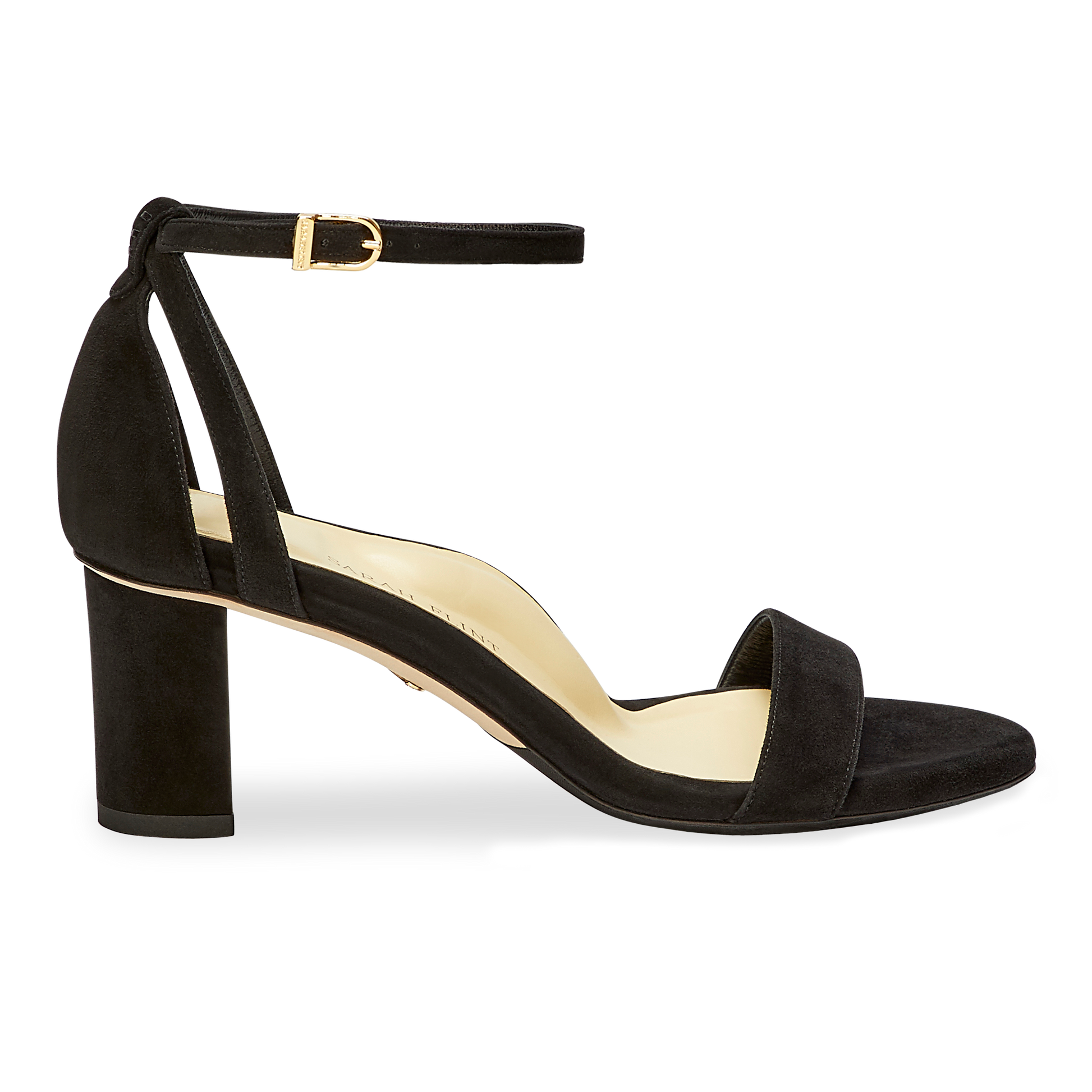 60mm Italian Made Perfect Block Sandal in Black Suede