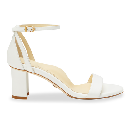 Perfect Block Sandal 60 White Calf Sarah Flint