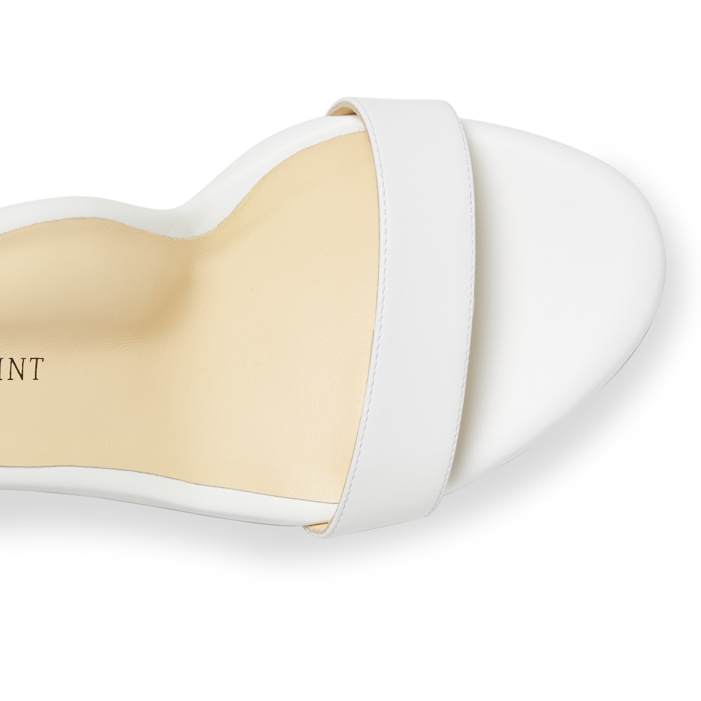 60mm Italian Made Perfect Block Sandal in White Calf