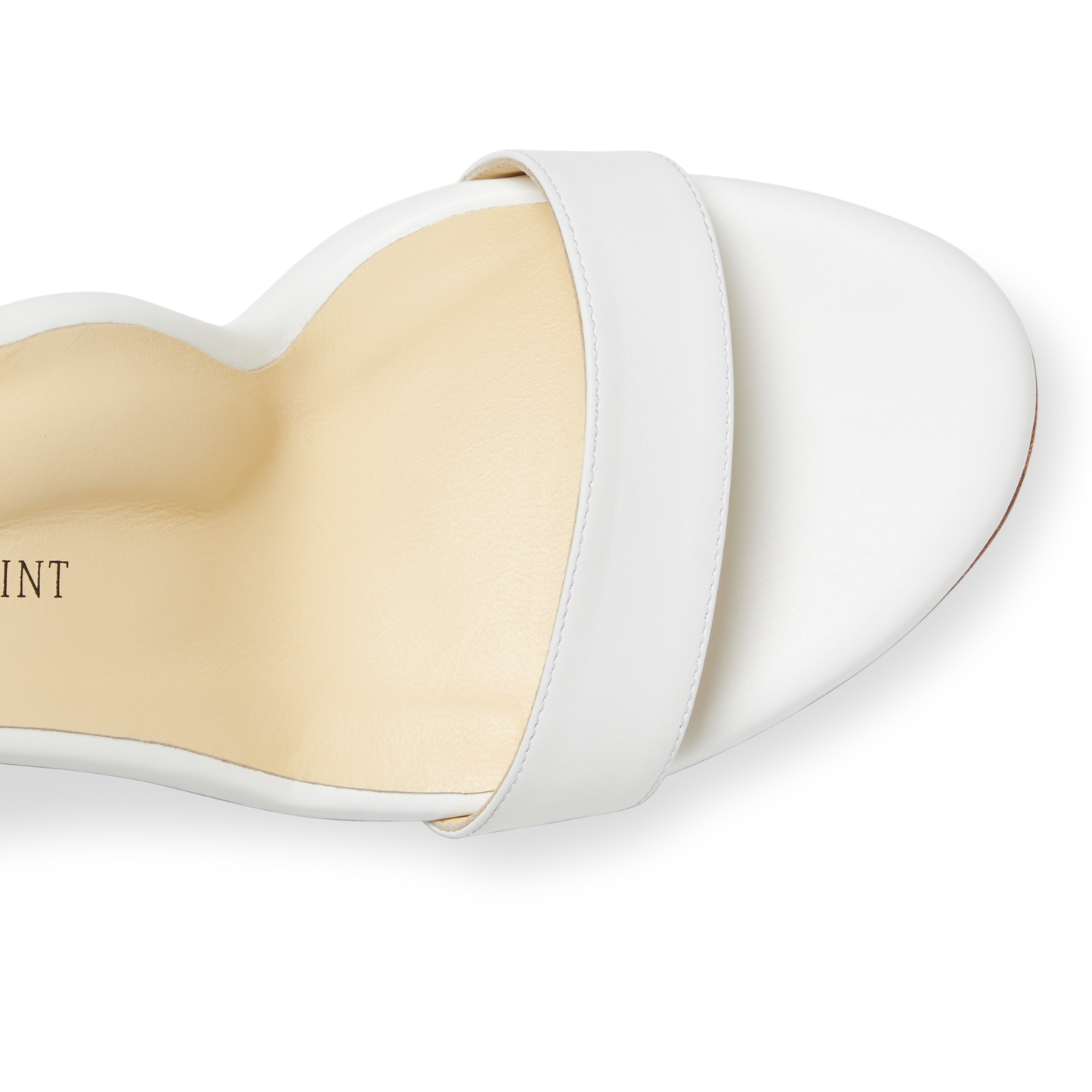 90mm Italian Made Perfect Block Sandal in White Calf