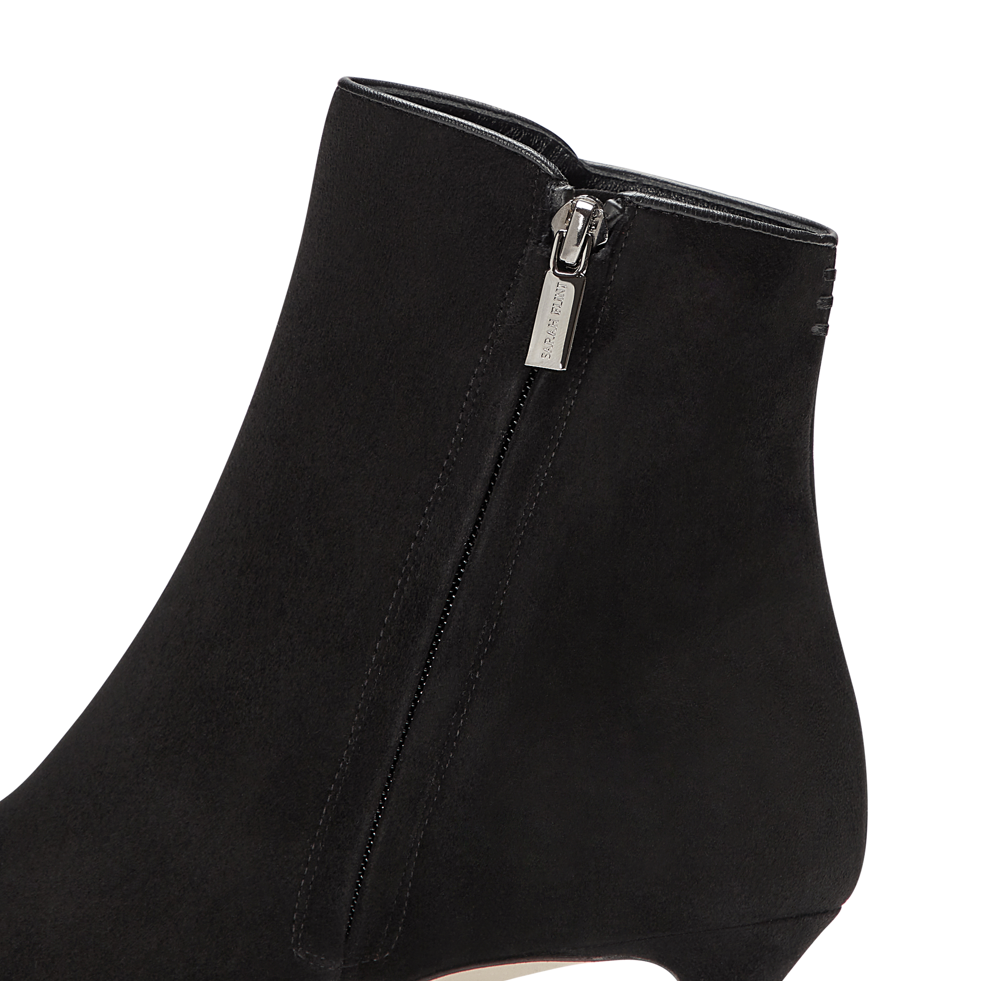 60mm Pointed Toe Perfect Dress Bootie Black Suede 