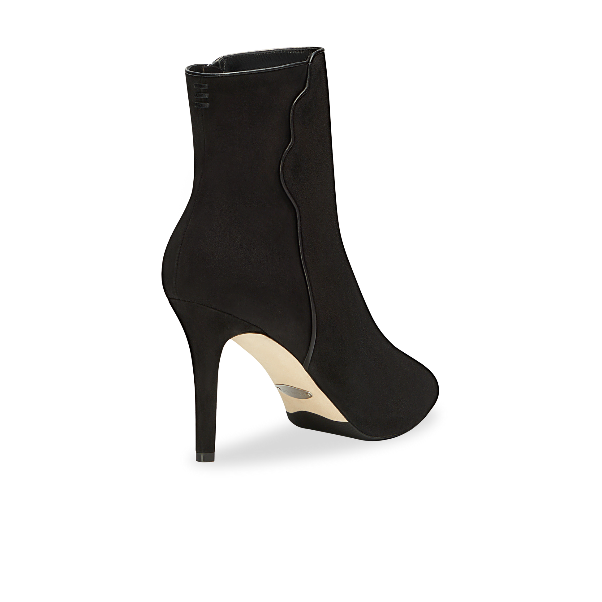 90mm Pointed Toe Perfect Dress Bootie Black Suede 