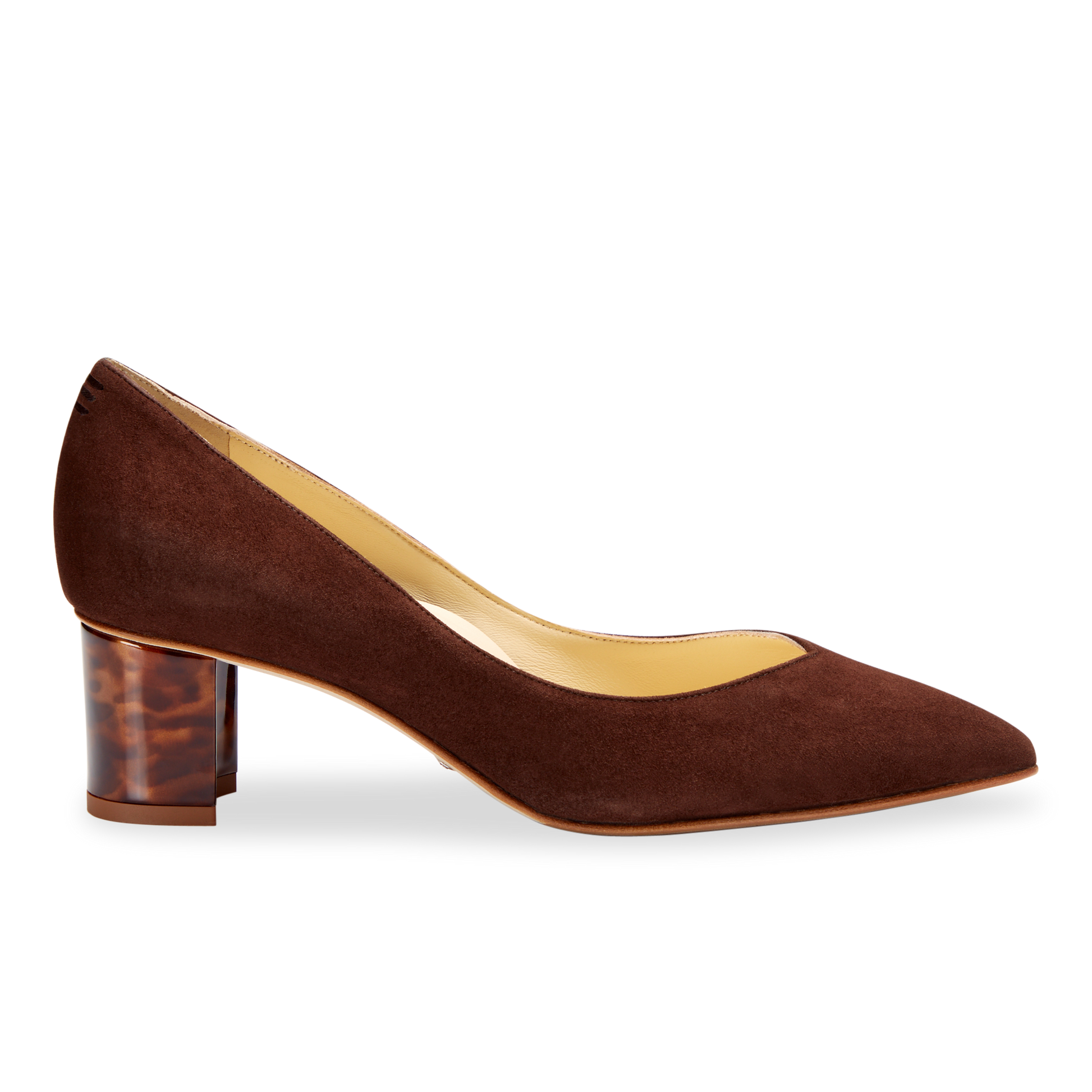 50mm Italian Made Pointed Toe Perfect Emma Pump in Espresso Suede
