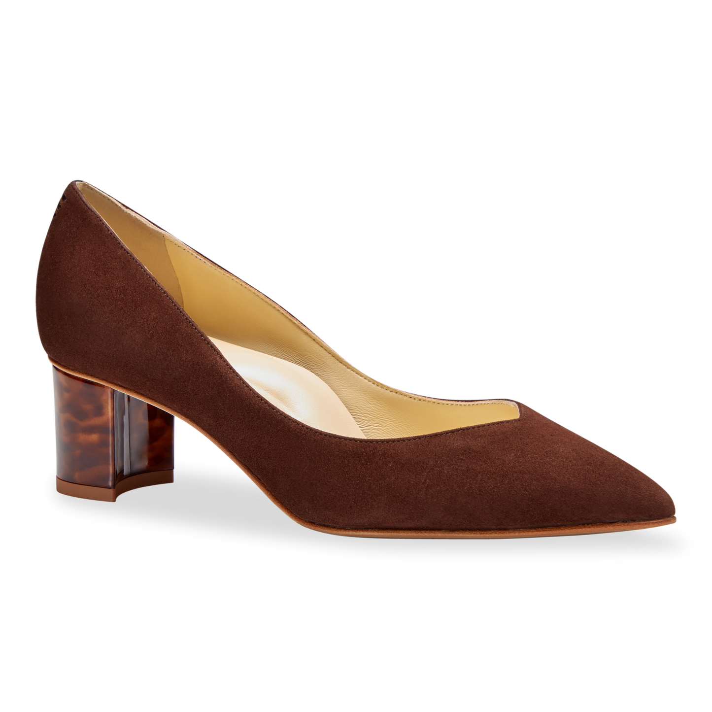 50mm Italian Made Pointed Toe Perfect Emma Pump in Espresso Suede