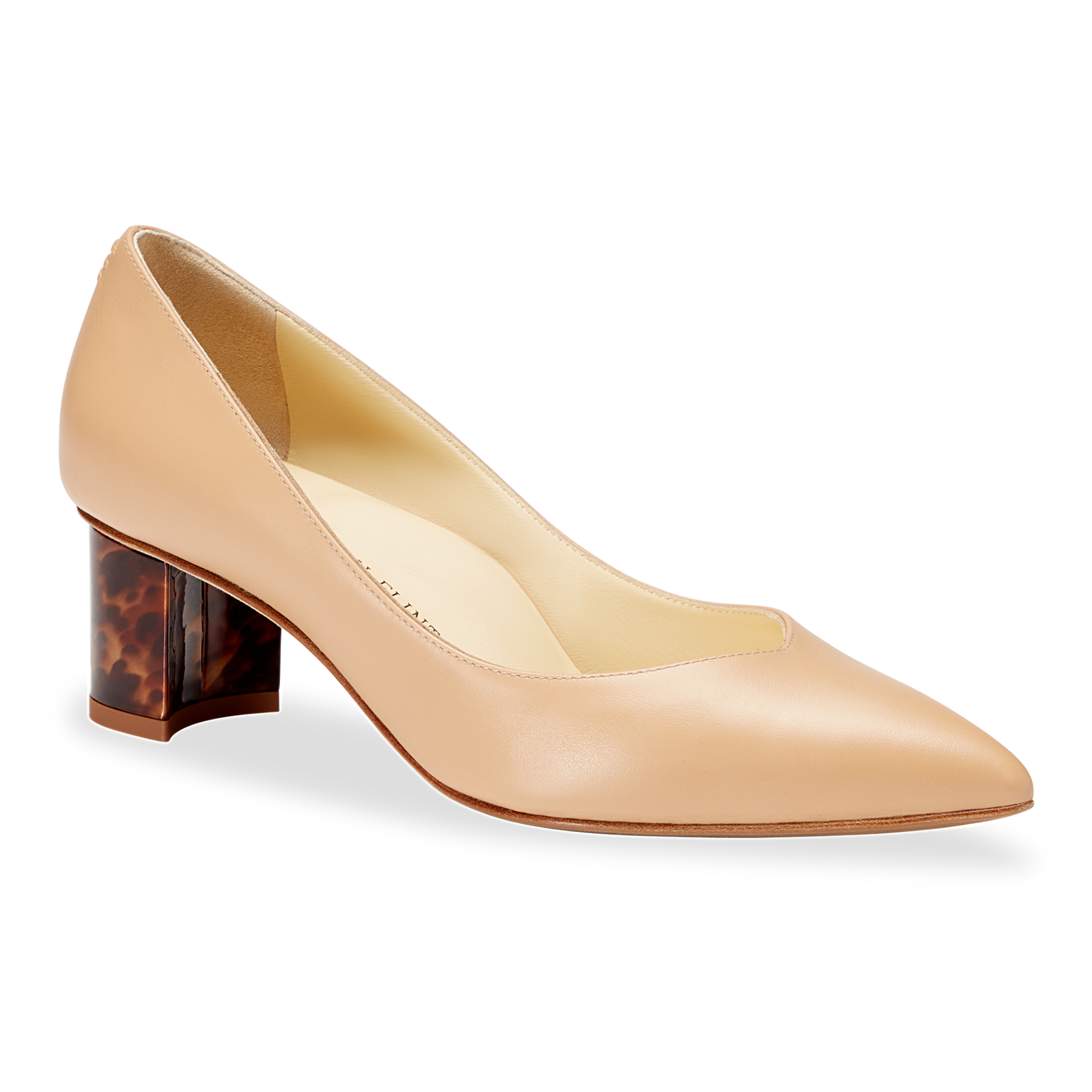 50mm Italian Made Pointed Toe Perfect Emma Pump in Sand Calf