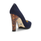 100mm Italian Made Pointed Toe Jay Pump in Navy Suede