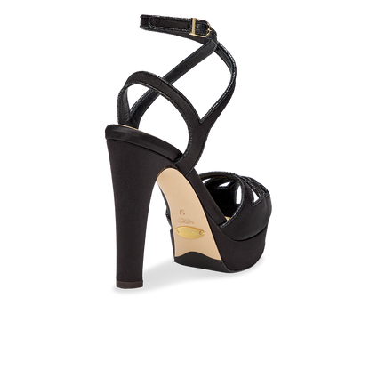 Perfect Mihaela 120 in Black Satin & Crackle