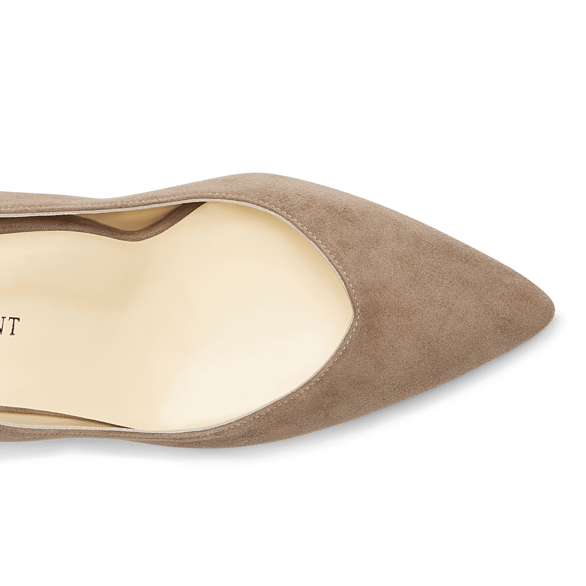 50mm Italian Made Perfect Pointed Toe Pump in Taupe Suede