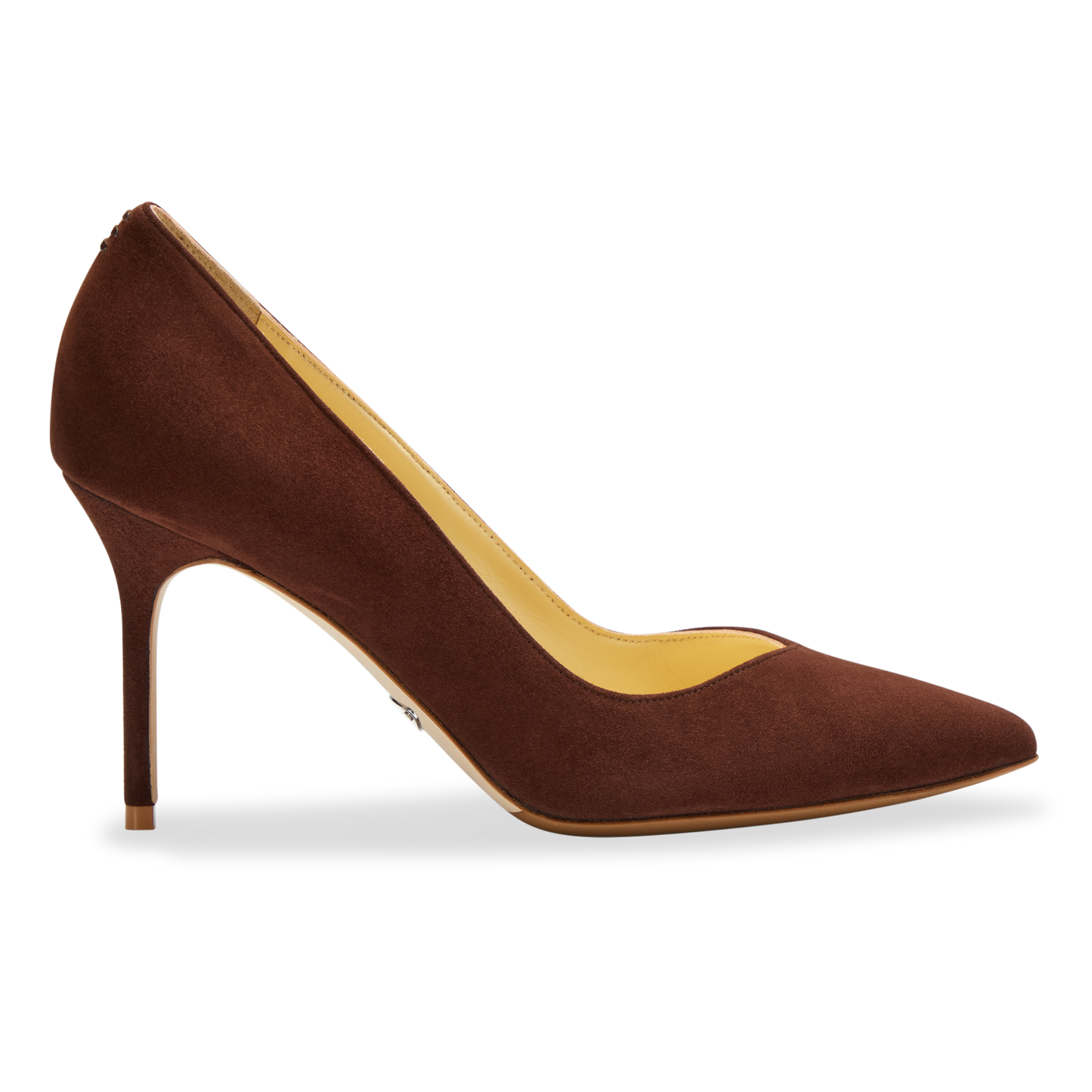 85mm Italian Made Pointed Toe Pump in Espresso Suede