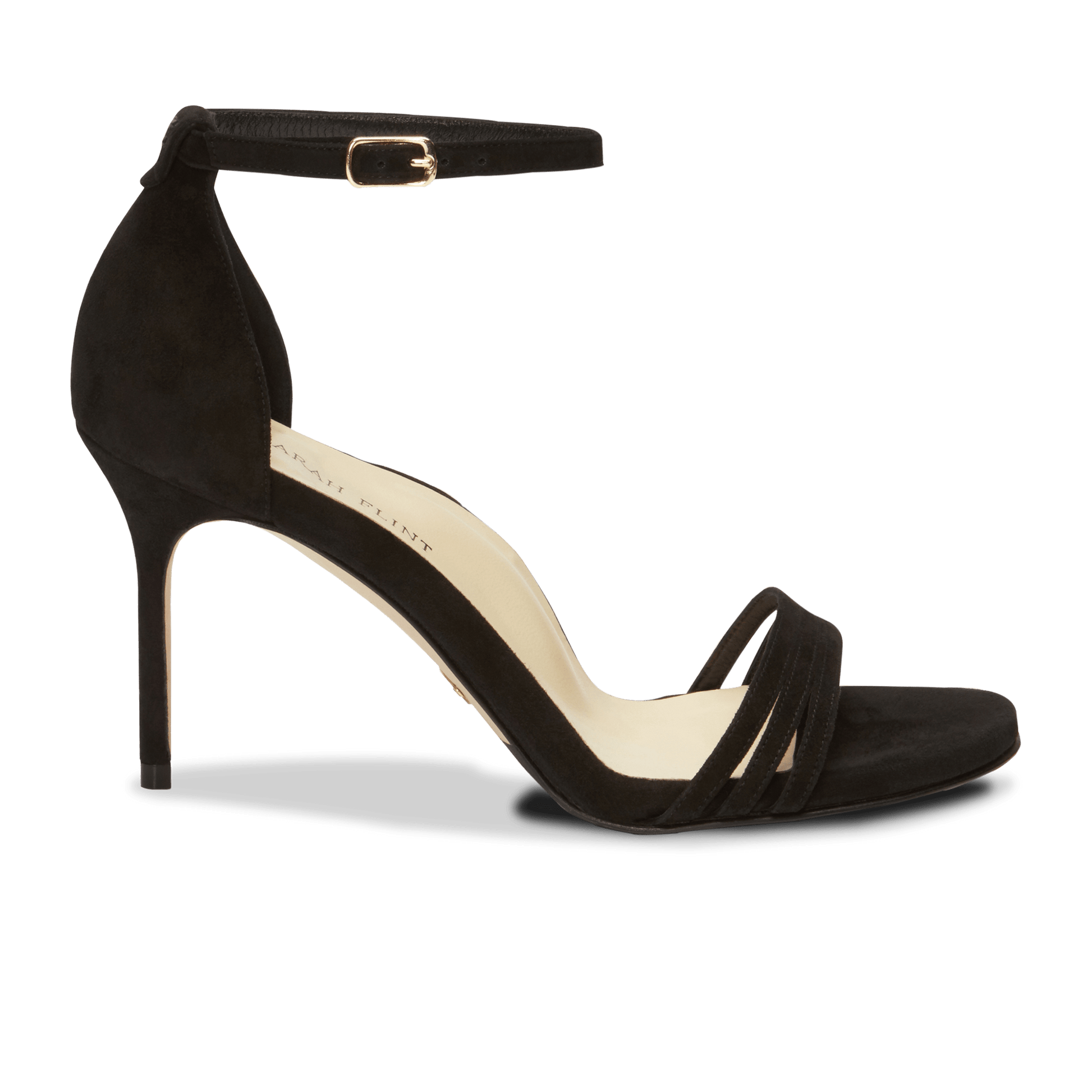 Black strappy discount heels comfortable