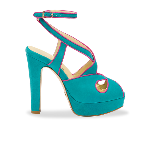 Perfect Sharon 120 in Turquoise Suede