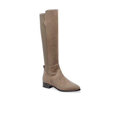 Perfect Stretch Boot 30 Water Resistant Taupe Suede Sarah Flint