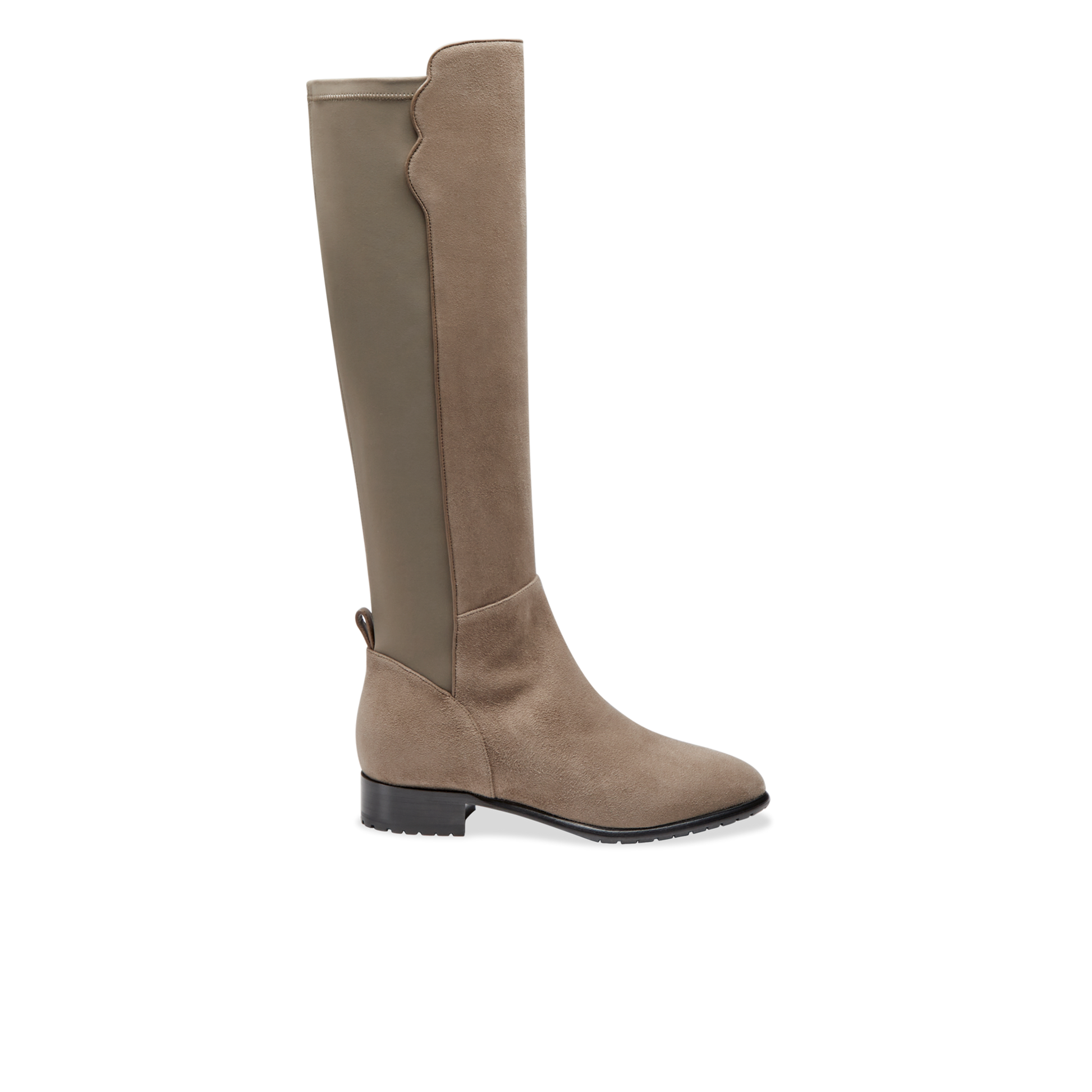 Taupe suede sales knee high boots