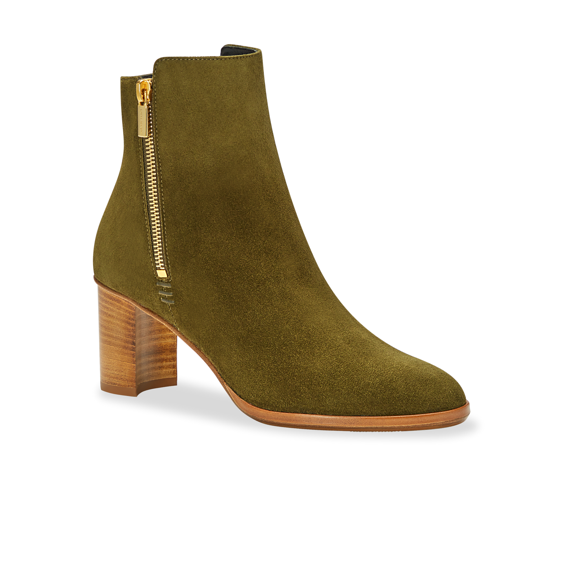 Perfect Zip Bootie 70 | Olive Crosta | Sarah Flint