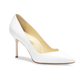 85mm Italian Made Pointed Toe Pump in White Calf