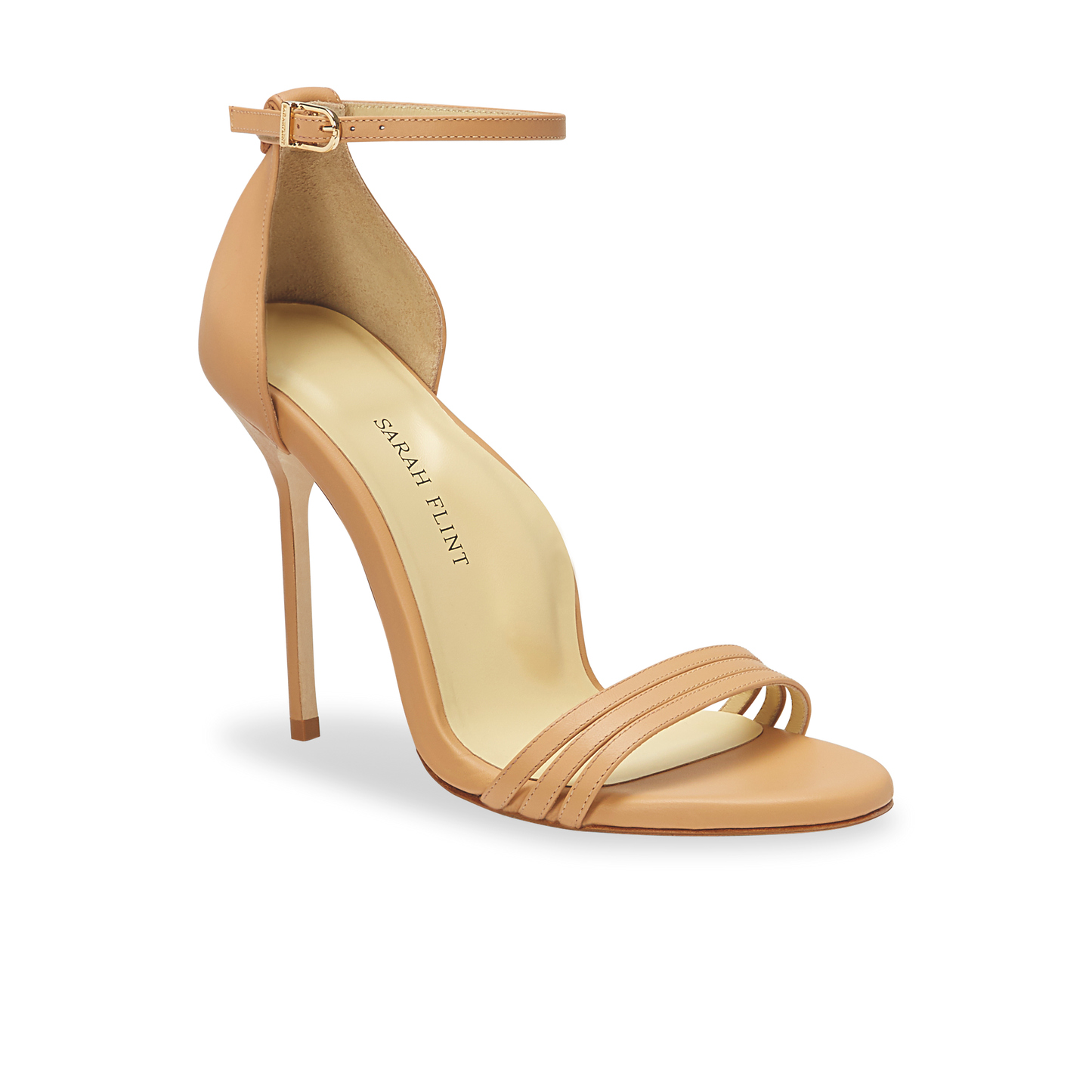 100mm Italian Made Pointed Toe Pump in Sand Calf