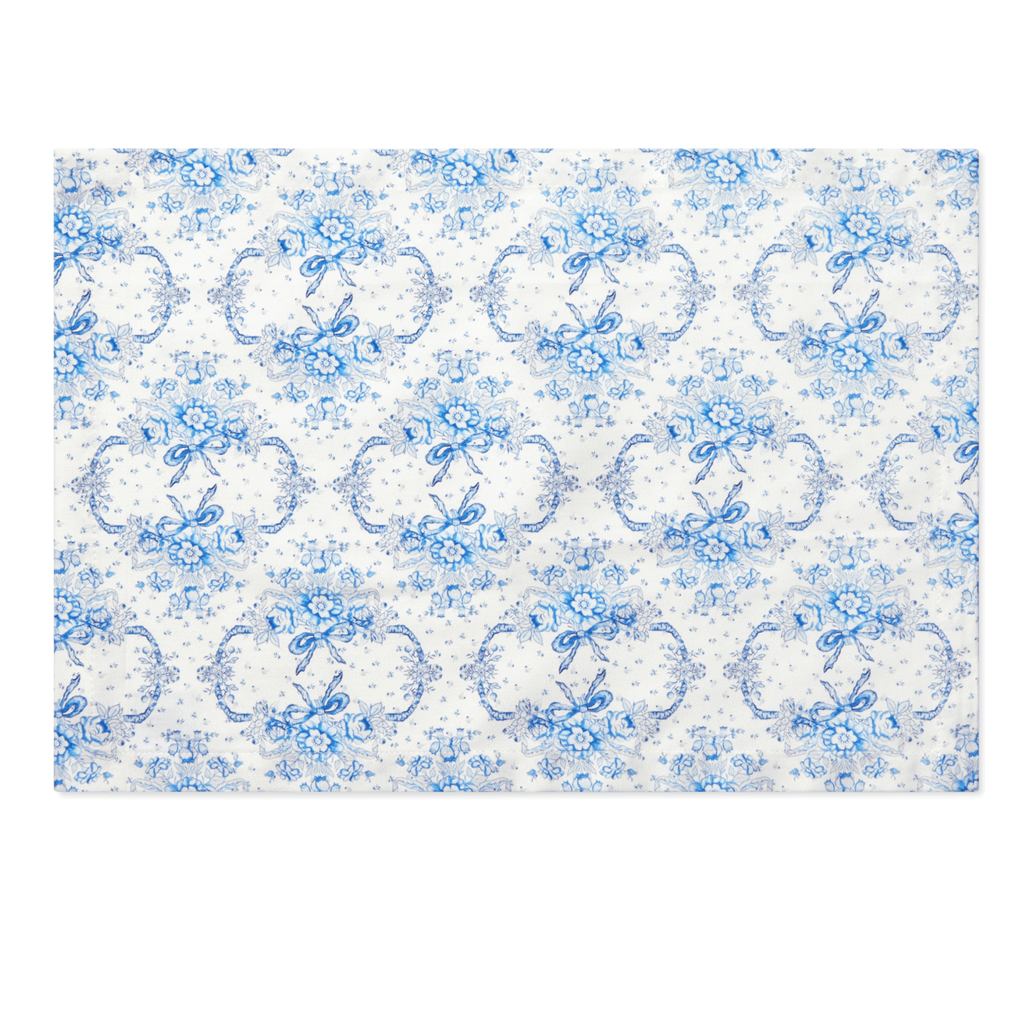 4-Piece Rectangular Placemat Set Sarah Flint x Maman Blue And White Cotton