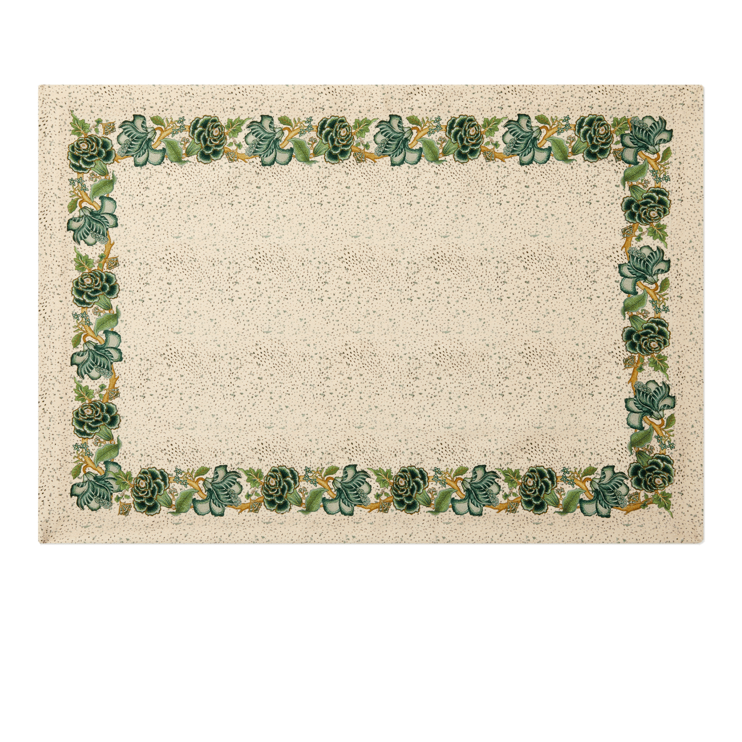 4-Piece Rectangular Placemat Set in Jardin Green Floral Cotton