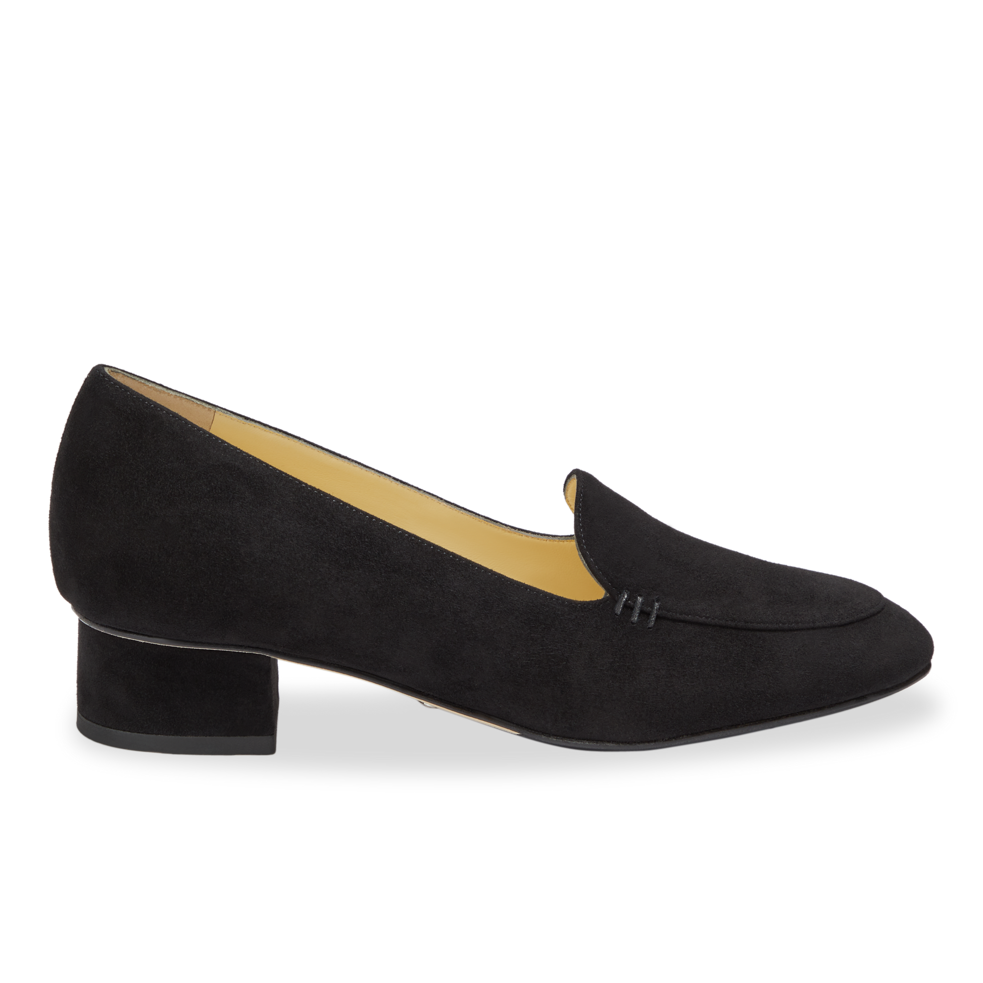 Suede black top loafers womens